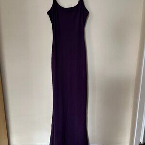 Silky purple long dress